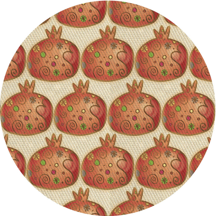 Square Machine Washable Transitional Yellow Orange Rug in a Living Room, wshpat3120brn