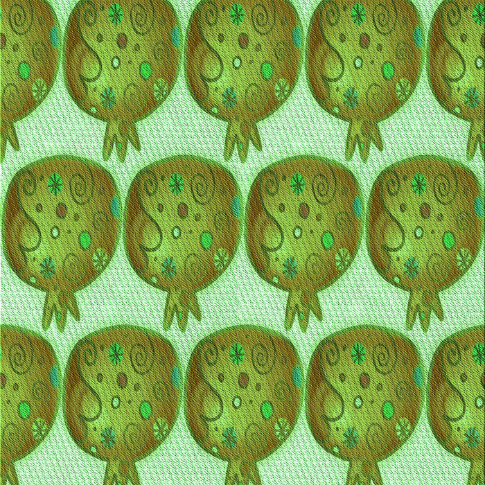 Machine Washable Transitional Green Rug, wshpat3120grn