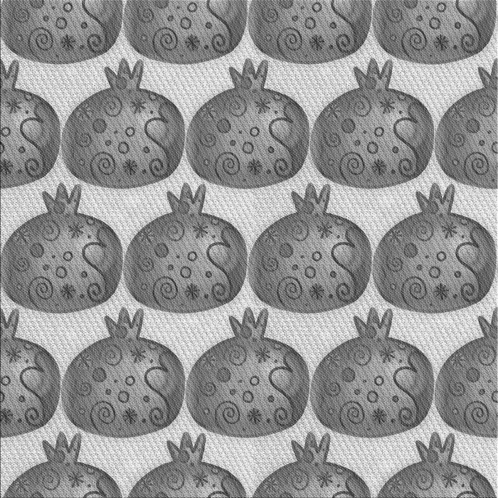 Round Patterned Silver Gray Rug, pat3120gry