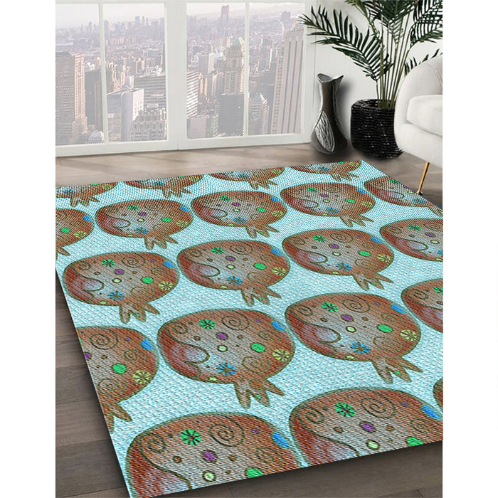 Machine Washable Transitional Tiffany Blue Rug in a Family Room, wshpat3120lblu