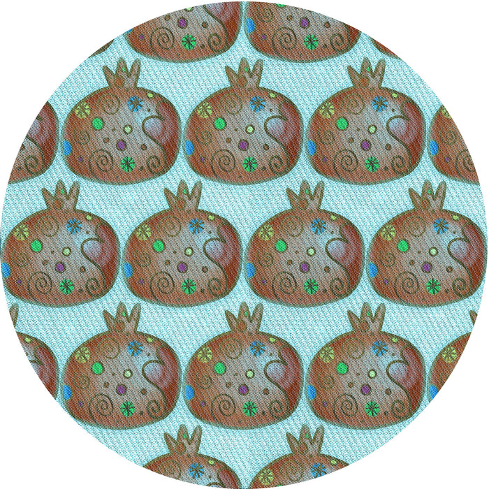 Square Machine Washable Transitional Tiffany Blue Rug in a Living Room, wshpat3120lblu