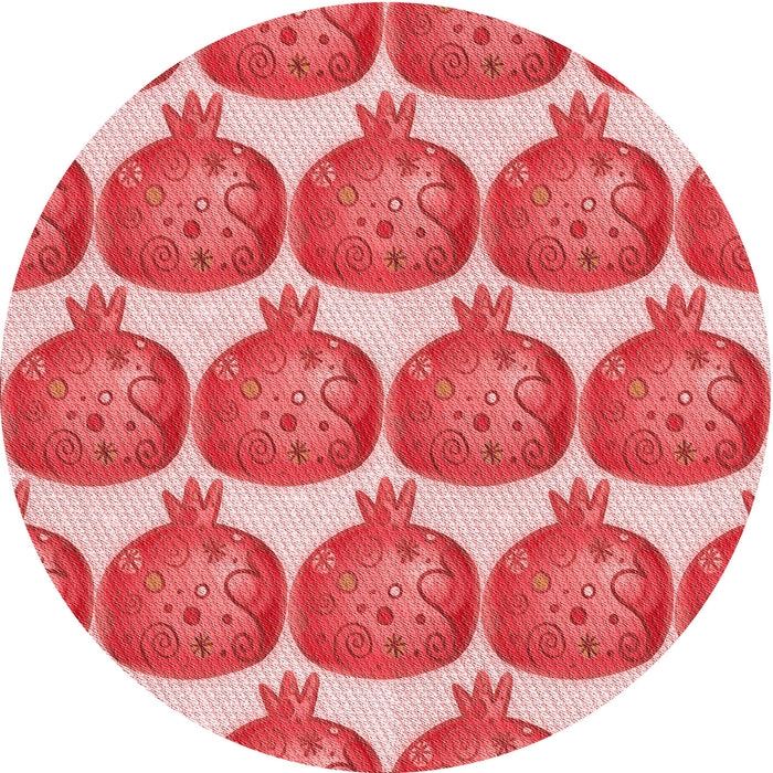 Square Patterned Light Coral Pink Rug, pat3120rd