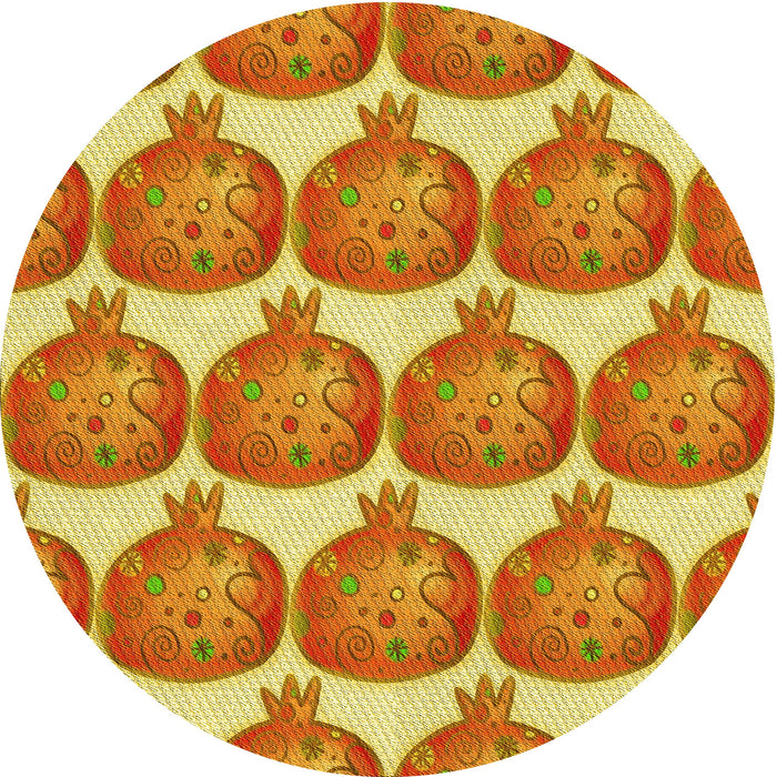 Square Machine Washable Transitional Orange Red Orange Rug in a Living Room, wshpat3120yw