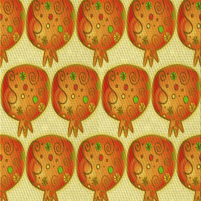 Patterned Orange Red Orange Rug, pat3120yw