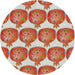 Sideview of Patterned Red Novelty Rug, pat3120