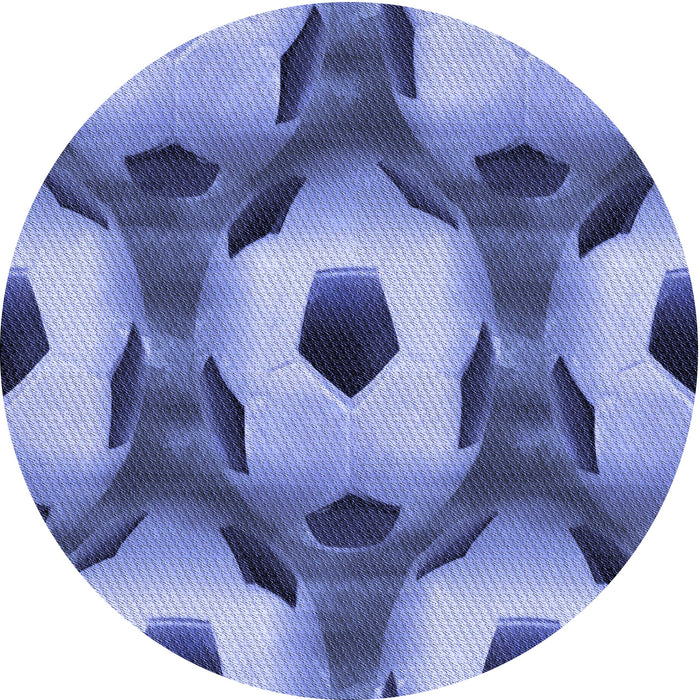 Square Patterned Denim Blue Rug, pat3121blu