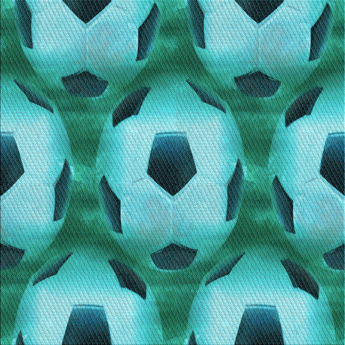 Round Patterned Teal Green Rug, pat3121lblu