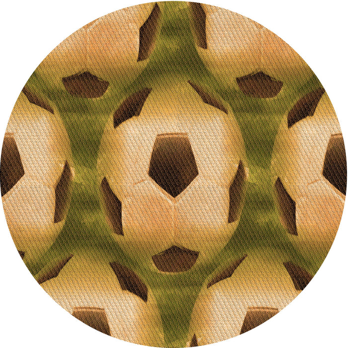 Square Patterned Dark Bronze Brown Rug, pat3121org