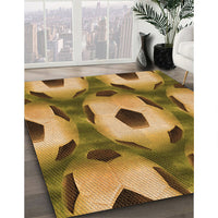 Patterned Dark Bronze Brown Rug, pat3121org