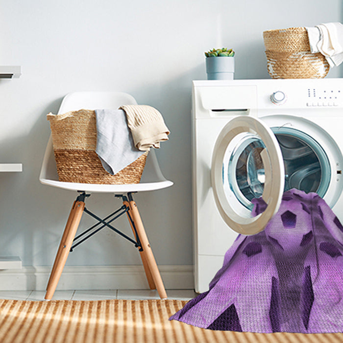 Machine Washable Transitional Violet Purple Rug in a Washing Machine, wshpat3121pur