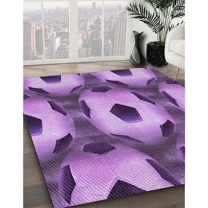 Patterned Violet Purple Rug in Family Room, pat3121pur