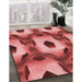 Machine Washable Transitional Red Rug in a Family Room, wshpat3121rd