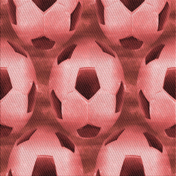 Round Patterned Red Rug, pat3121rd