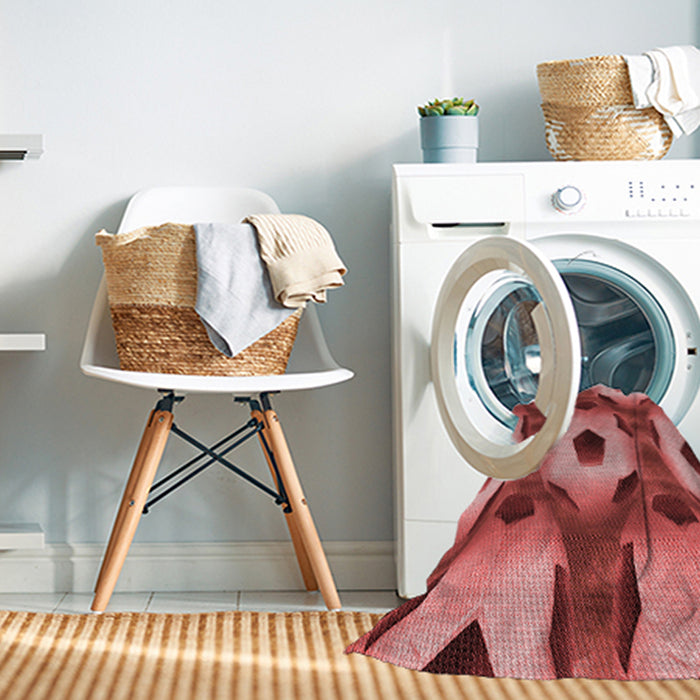 Machine Washable Transitional Red Rug in a Washing Machine, wshpat3121rd