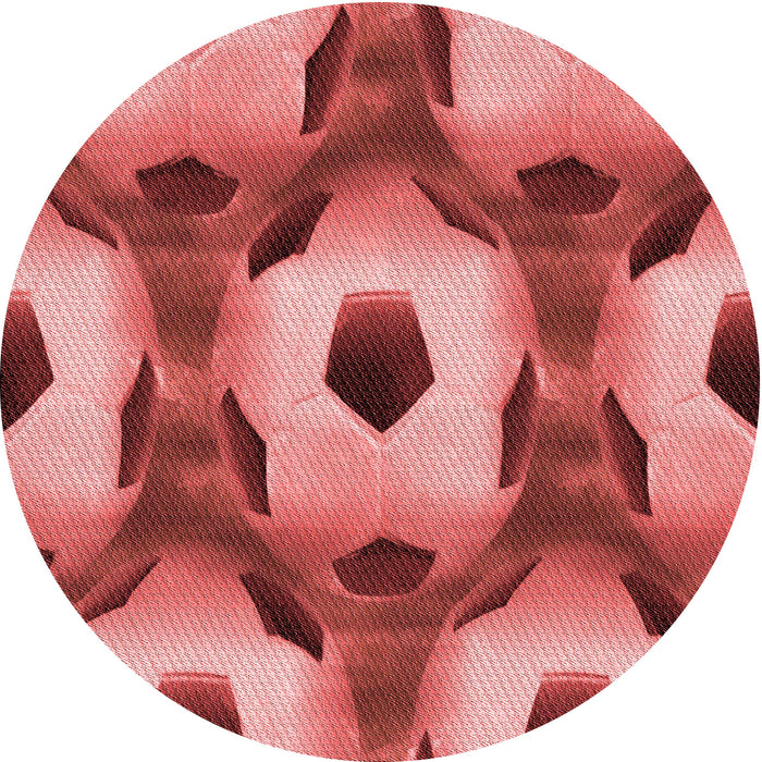 Square Patterned Red Rug, pat3121rd