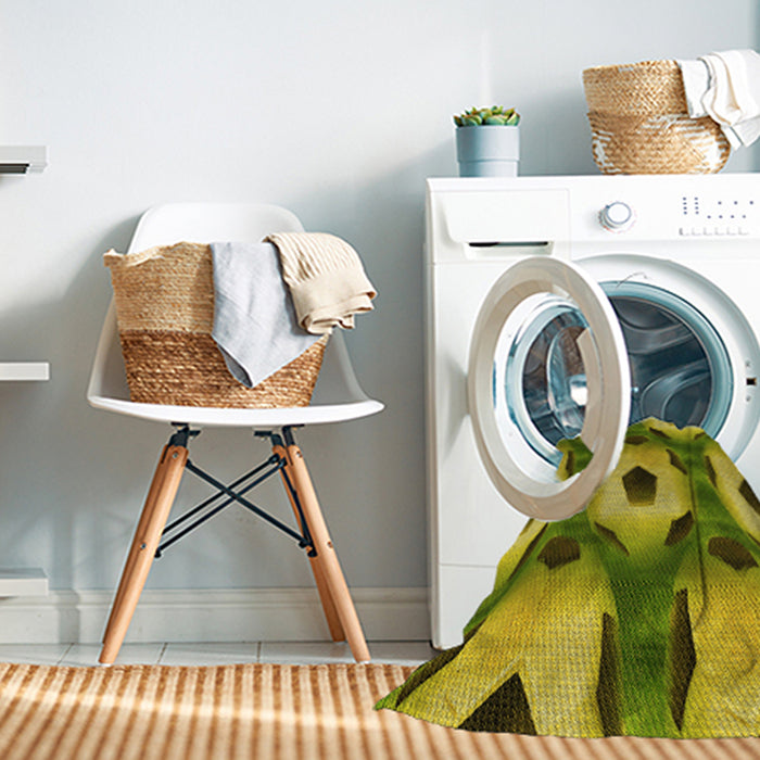 Machine Washable Transitional Golden Brown Yellow Rug in a Washing Machine, wshpat3121yw