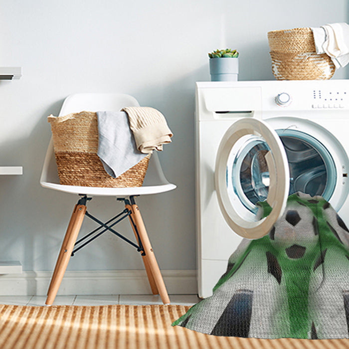 Machine Washable Transitional Medium Forest Green Rug in a Washing Machine, wshpat3121