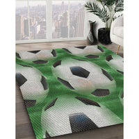 Patterned Forest Green Novelty Rug, pat3121