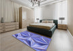 Patterned Sky Blue Rug in a Bedroom, pat3122blu