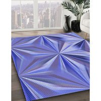 Patterned Sky Blue Rug, pat3122blu