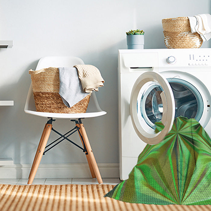 Machine Washable Transitional Green Rug in a Washing Machine, wshpat3122grn