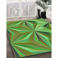 Patterned Green Rug, pat3122grn