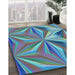 Machine Washable Transitional Medium Turquoise Green Rug in a Family Room, wshpat3122lblu