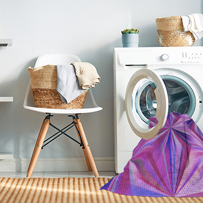 Machine Washable Transitional Purple Rug in a Washing Machine, wshpat3122pur