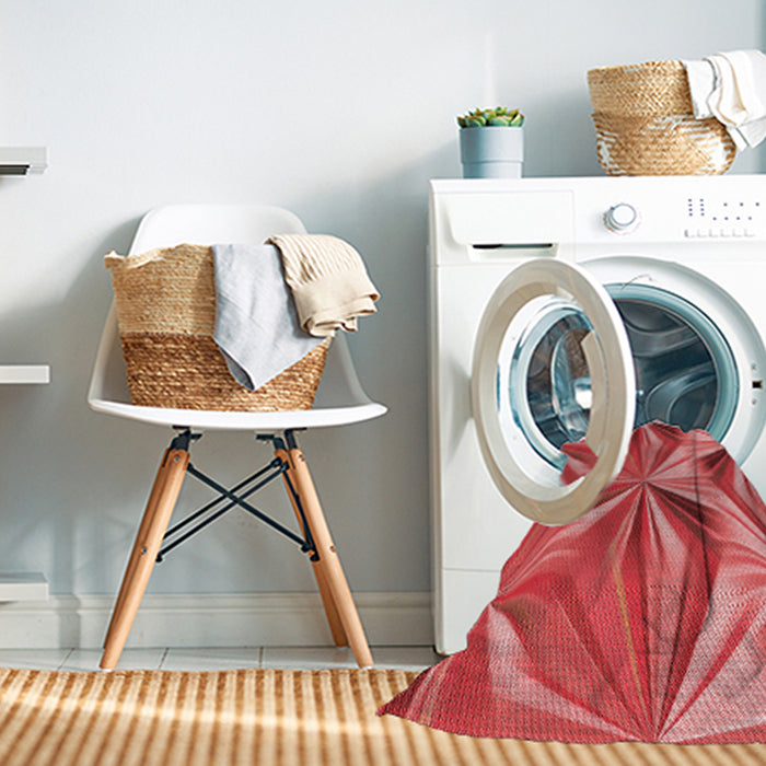 Machine Washable Transitional Red Rug in a Washing Machine, wshpat3122rd