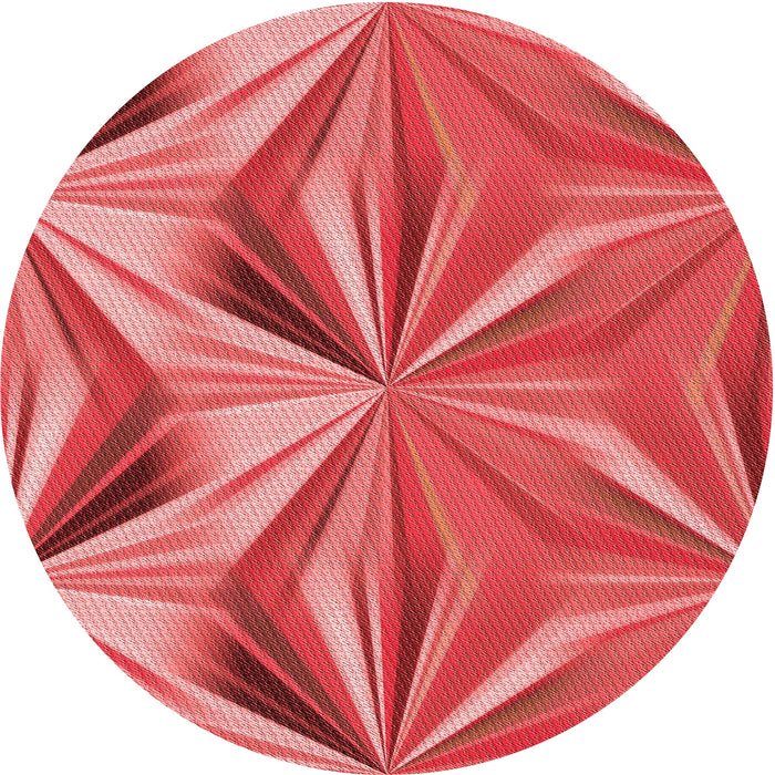 Square Patterned Red Rug, pat3122rd