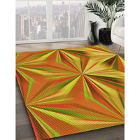 Patterned Yellow Rug, pat3122yw