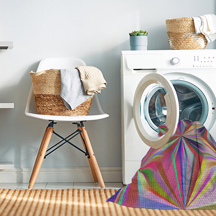 Machine Washable Transitional Pink Rug in a Washing Machine, wshpat3122