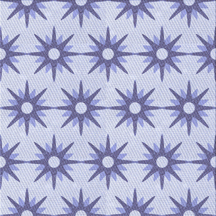 Round Machine Washable Transitional Blue Rug, wshpat3123blu