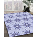 Patterned Blue Rug in Family Room, pat3123blu