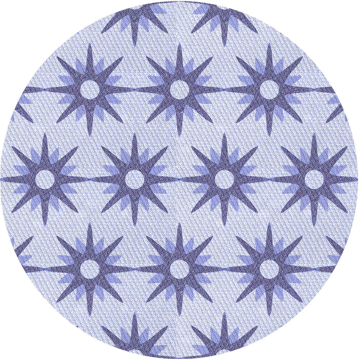 Square Patterned Blue Rug, pat3123blu