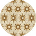 Square Patterned Khaki Gold Rug, pat3123brn