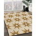 Patterned Khaki Gold Rug in Family Room, pat3123brn
