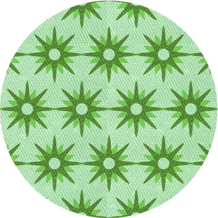 Square Patterned Light Green Rug, pat3123grn
