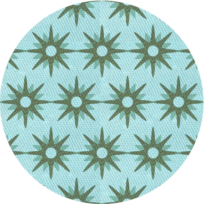 Square Machine Washable Transitional Mint Green Rug in a Living Room, wshpat3123lblu