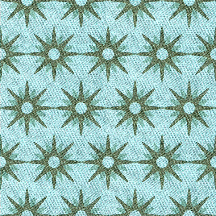 Round Machine Washable Transitional Mint Green Rug, wshpat3123lblu