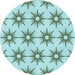 Square Patterned Mint Green Rug, pat3123lblu