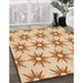 Patterned Khaki Gold Rug in Family Room, pat3123org