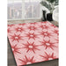 Machine Washable Transitional Pink Rug in a Family Room, wshpat3123rd