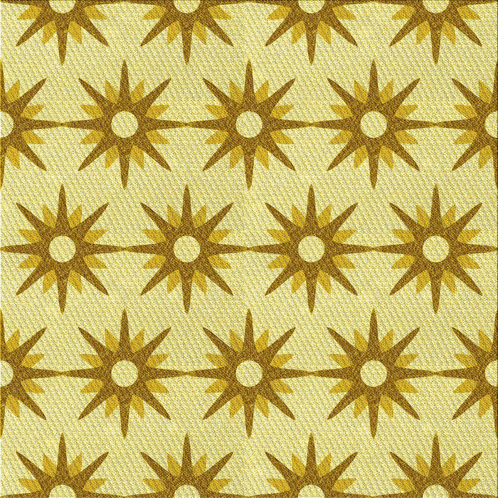 Round Machine Washable Transitional Caramel Brown Rug, wshpat3123yw