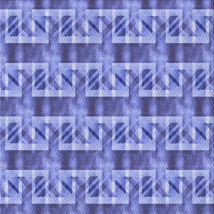 Round Patterned Denim Blue Rug, pat3124blu