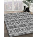 Patterned Cloud Gray Rug in Family Room, pat3124gry