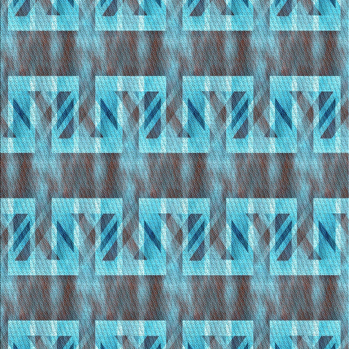 Patterned Bright Turquoise Blue Rug, pat3124lblu