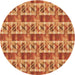 Square Machine Washable Transitional Orange Rug in a Living Room, wshpat3124org