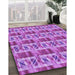 Patterned Violet Purple Rug in Family Room, pat3124pur