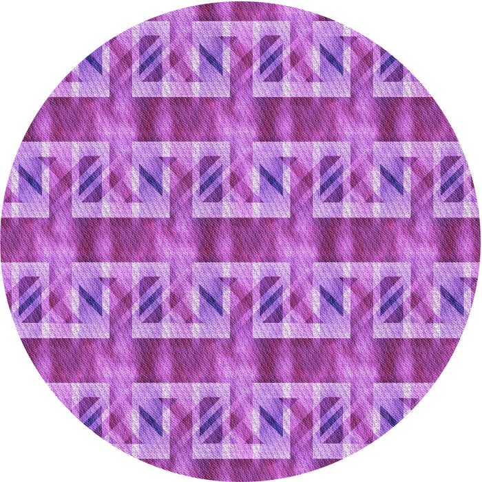 Square Patterned Violet Purple Rug, pat3124pur